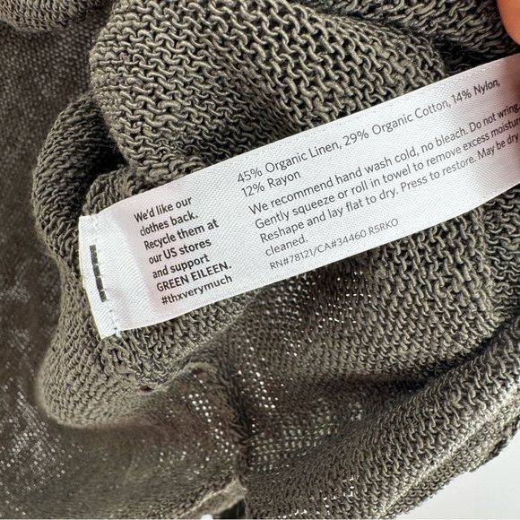 Eileen Fisher Slouchy Olive Green Sweater size XS - Picture 4 of 8